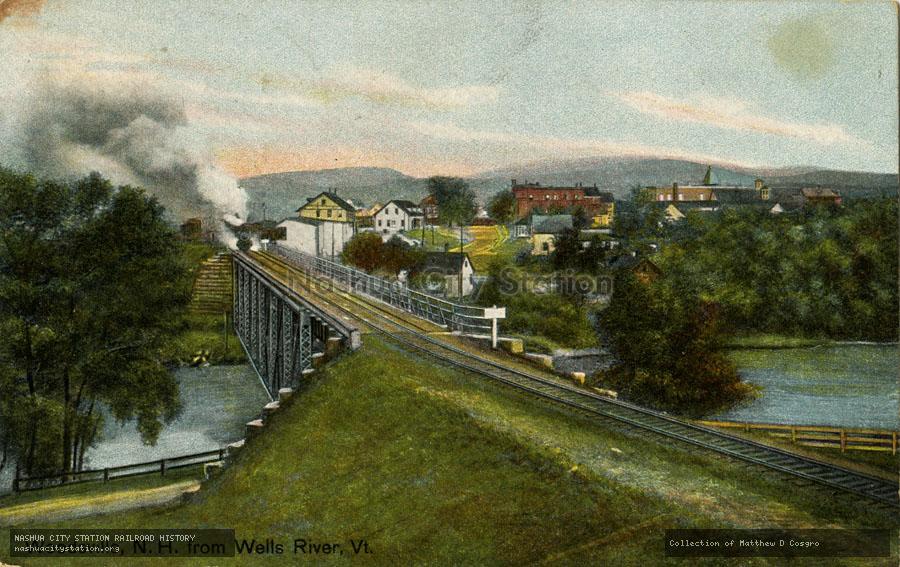 Postcard: Woodsville, New Hampshire from Wells River, Vermont